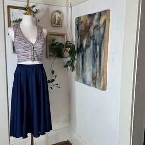 BDG Urban Outfitters Multicolored Stripe Cropped Tank Button Frontsize Small